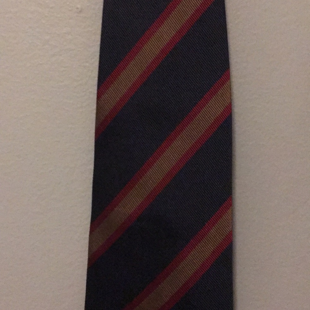 Blue, Tan, and Ref Striped Tie - Baggies Brand